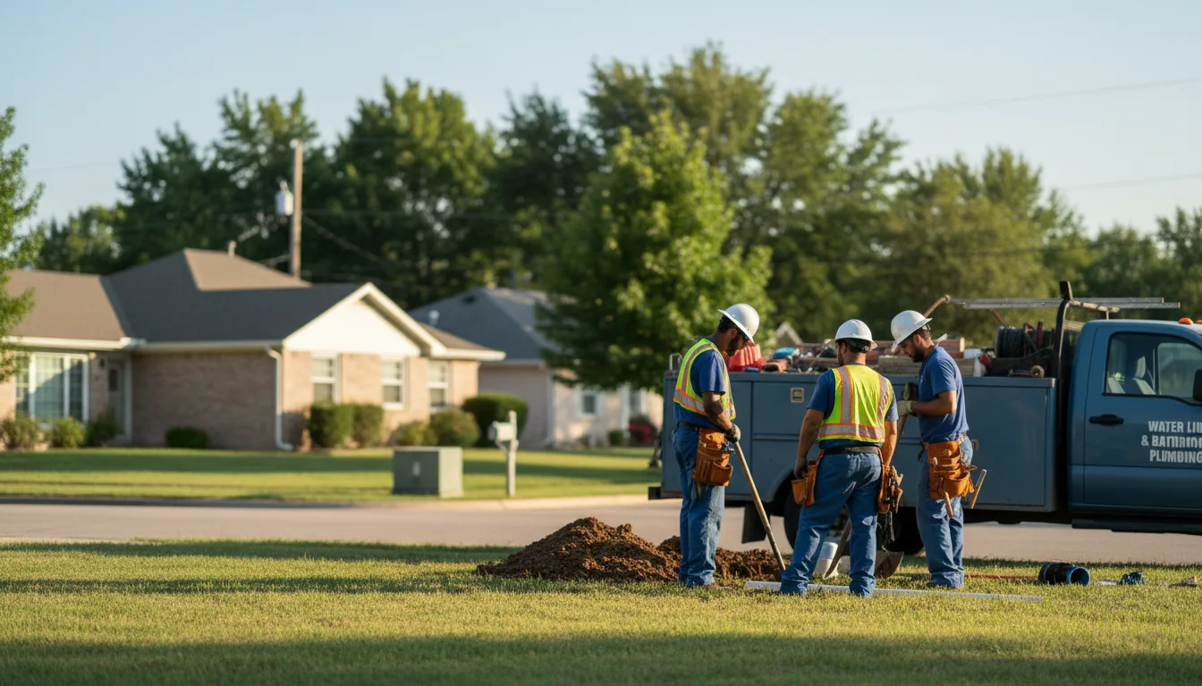 Residential water line and bathroom plumbing service in Rochert, MN